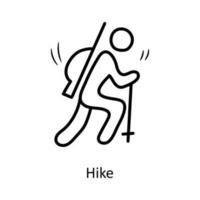 Hike vector outline Icon Design illustration. Olympic Symbol on White background EPS 10 File