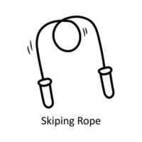 Skipping Rope vector outline Icon Design illustration. Olympic Symbol on White background EPS 10 File