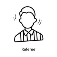 Referee vector outline Icon Design illustration. Olympic Symbol on White background EPS 10 File