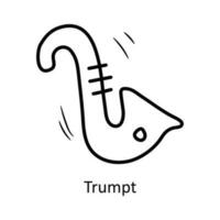 trumpet vector outline Icon Design illustration. Party and Celebrate Symbol on White background EPS 10 File