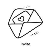 Invite vector outline Icon Design illustration. Party and Celebrate Symbol on White background EPS 10 File