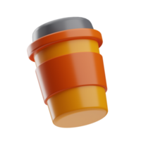 breakfast coffee cup 3d illustration png