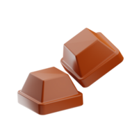 breakfast chocolate cube 3d illustration png