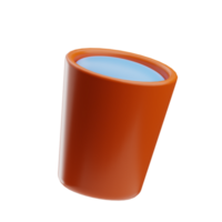 ontbijt glas van water 3d illustratie png