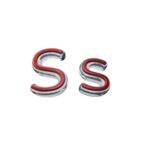 carta s 3d render transparente fundo png