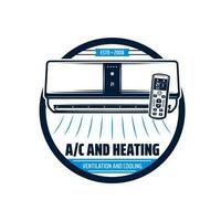 Air conditioner, ventilation and cooling icon vector