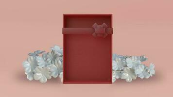 3D render empty elegant gift box photo