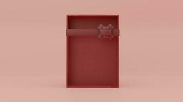 3D render empty elegant gift box photo