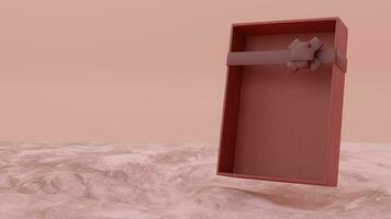 3D render empty elegant gift box photo