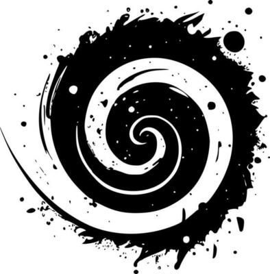 Galaxy, Black and White Vector illustration