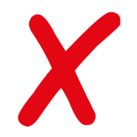 Cross Check Symbol on Transparent Background png