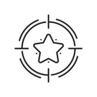 Ranking golden star prize and award target gold vector