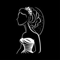 Bridal - Black and White Isolated Icon - Vector illustration