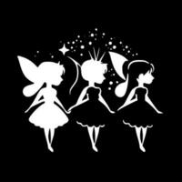 Fairies, Minimalist and Simple Silhouette - Vector illustration