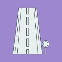 icono de vector de carretera