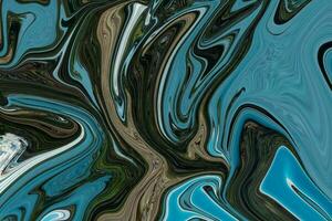 Abstract liquify, wavy lines, liquid ripples and water color abstract painting illustration. photo