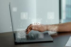 SEO search engine optimization, organic search and online branding image photo