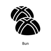 Bun vector Solid Icon Design illustration. Christmas Symbol on White background EPS 10 File