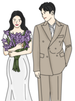 dibujado a mano ilustración de boda png