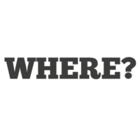 Word Where with question mark on a Transparent Background png