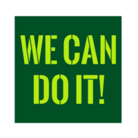 We can do it Phrase Message on a Transparent Background png