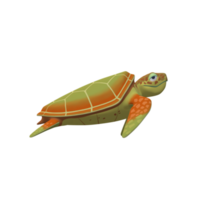 mer tortue isolé sur une transparent Contexte png