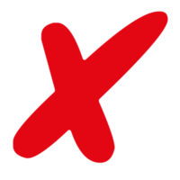 Cross Check Symbol on Transparent Background png