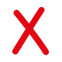 Cross Check Symbol on Transparent Background png