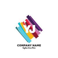 YJ initial logo With Colorful template vector. vector