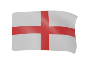 england waving flag 3d png