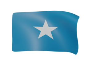 Somalia winken Flagge 3d png