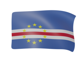 kaap verde golvend vlag 3d png