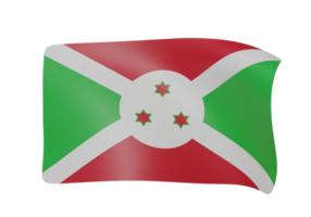 burundi vinka flagga 3d png