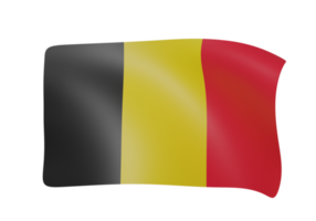 Belgium waving flag 3d png
