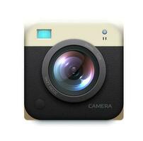 Digital photo camera application isolated icon vector