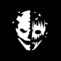 Horror - Black and White Isolated Icon - Vector illustration