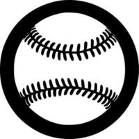 Baseball, Black and White Vector illustration