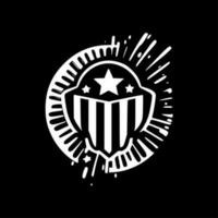 Patriotic - Black and White Isolated Icon - Vector illustration