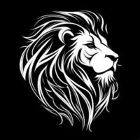 Lion, Black Animal Head Vector