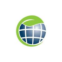 Solar logo energy icon vector