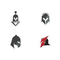 Spartan helmet logo template vector