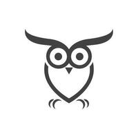 owl bird illustration logo template vector