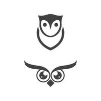 owl bird illustration logo template vector