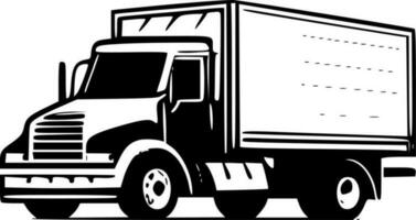 Truck, Minimalist and Simple Silhouette - Vector illustration