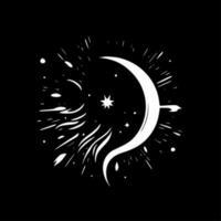 celestial - negro y blanco aislado icono - vector ilustración