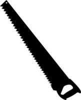 Vector silhouette of saw on white background