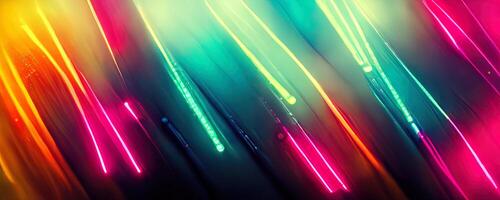 illustration of gaming background abstract, cyberpunk style of gamer wallpaper, neon glow light of sci-fi. Glowing iridescent neon lights for both light and dark backgrounds. photo