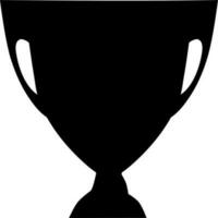 Vector silhouette of trophy on white background