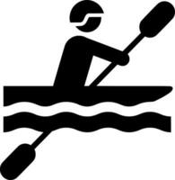 Vector silhouette of paddle on white background