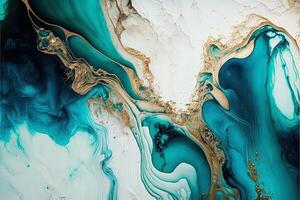 Marble ink abstract art from exquisite original painting for abstract background, colorful. Painting was painted on high quality paper texture to create smooth background photo